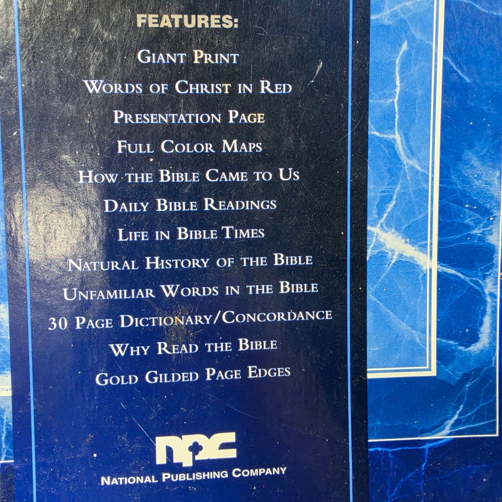 National Publishing Company KJV Holy Bible Giant Print Black Leather Excellent - Picture 3 of 7